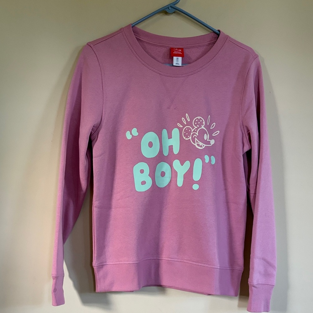 Disney Pink Sweatshirt with Fun Graphic